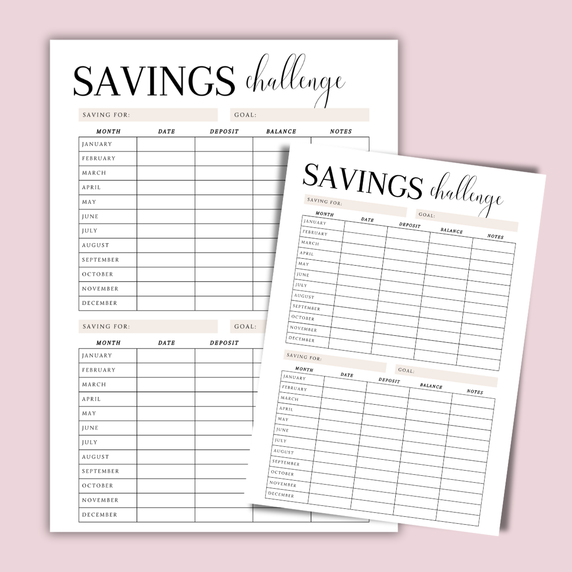 Digital Tracker | Savings Challenge